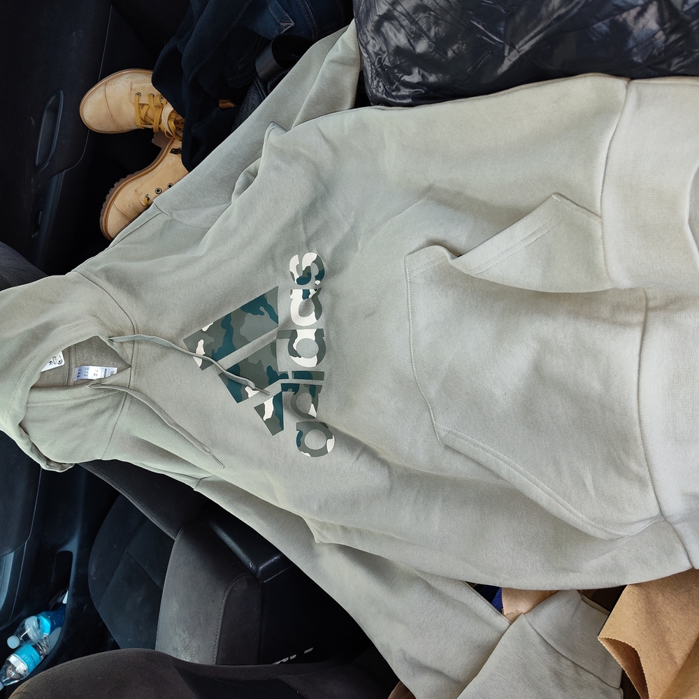 Adidas Sage Green Hoodie with Logo